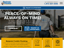 Tablet Screenshot of benfranklinplumbingnj.com